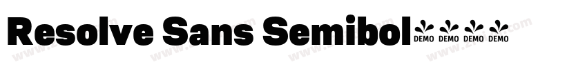 Resolve Sans Semibol字体转换
